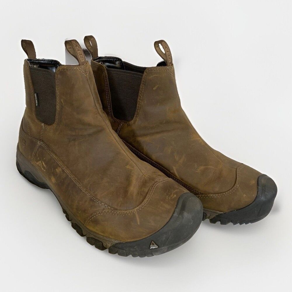 KEEN Anchorage III Waterproof Insulated Chelsea Snow Boots Mens Size 14 Brown
